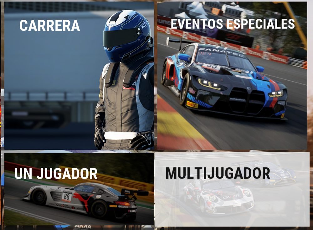 Menú principal de ACC con la opción Multijugador